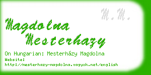 magdolna mesterhazy business card